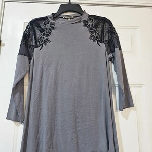 BKE Buckle Gimmick lace black top size medium Whimsigoff